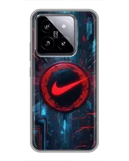 Чохол для Xiaomi 14 з картинкою «Техногенний стиль Nike» Чохол для Xiaomi 14 з картинкою «Техногенний стиль Nike»