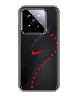 Чохол для Xiaomi 14 з картинкою «Абстрактний дизайн Nike» Чохол для Xiaomi 14 з картинкою «Абстрактний дизайн Nike»