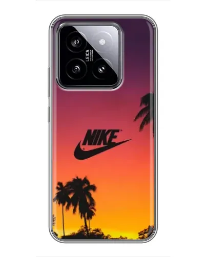 Чехол для Xiaomi 14 с картинкой «Nike на закате солнца»