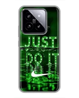 Чохол для Xiaomi 14 з картинкою «Зелений неоновий Nike» Чохол для Xiaomi 14 з картинкою «Зелений неоновий Nike»