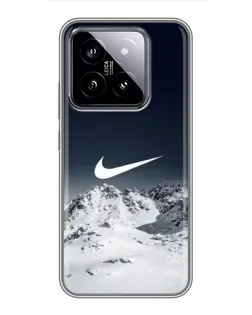 Чохол для Xiaomi 14 з картинкою «Nike — зимові гори» Чохол для Xiaomi 14 з картинкою «Nike — зимові гори»