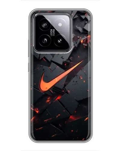 Чехол для Xiaomi 14 с картинкой «Nike — эффект разломов»