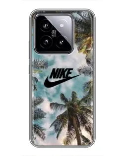 Чохол для Xiaomi 14 з картинкою «Тропічний принт Nike» Чохол для Xiaomi 14 з картинкою «Тропічний принт Nike»