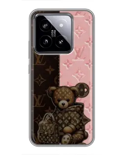 Чехол для Xiaomi 14 с картинкой «Мишка в стиле LV» Чехол для Xiaomi 14 с картинкой «Мишка в стиле LV»