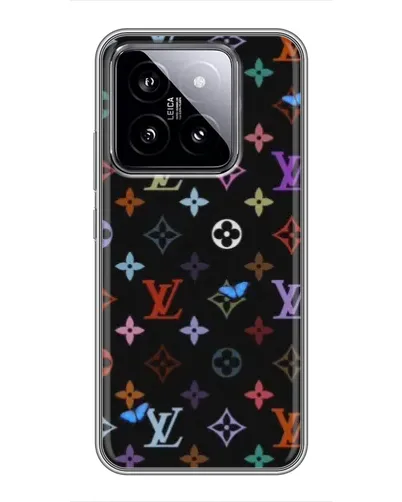Чехол для Xiaomi 14 с картинкой «Цветная монограмма LV» Чехол для Xiaomi 14 с картинкой «Цветная монограмма LV»