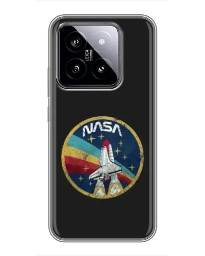 Чехол для Xiaomi 14 с картинкой «NASA — эмблема миссии»