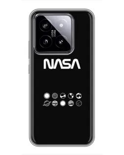 Чохол для Xiaomi 14 з картинкою «NASA — технічний принт» Чохол для Xiaomi 14 з картинкою «NASA — технічний принт»