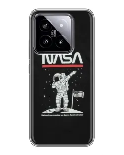 Чохол для Xiaomi 14 з картинкою «NASA — крокуємо по Місяцю» Чохол для Xiaomi 14 з картинкою «NASA — крокуємо по Місяцю»