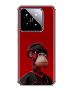 Чехол для Xiaomi 14 с картинкой «Bored Ape в красном» Чехол для Xiaomi 14 с картинкой «Bored Ape в красном»