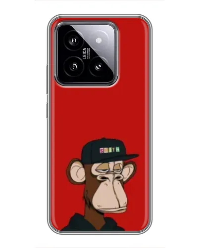 Чехол для Xiaomi 14 с картинкой «Bored Ape — красный фон» Чехол для Xiaomi 14 с картинкой «Bored Ape — красный фон»