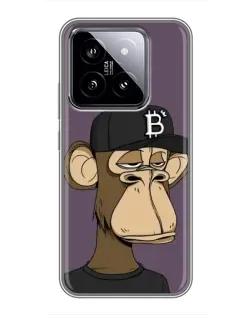 Чохол для Xiaomi 14 з картинкою «Bored Ape в кепці»