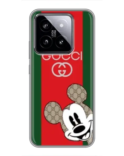Чохол для Xiaomi 14 з картинкою «Gucci — смуги та Міккі» Чохол для Xiaomi 14 з картинкою «Gucci — смуги та Міккі»