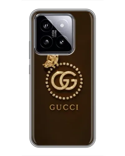 Чохол для Xiaomi 14 з картинкою «Gucci — золотий метелик» Чохол для Xiaomi 14 з картинкою «Gucci — золотий метелик»