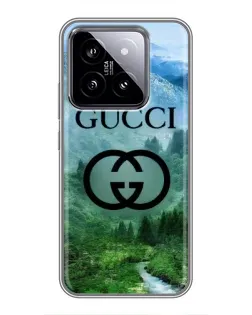 Чохол для Xiaomi 14 з картинкою «Gucci — гірський пейзаж» Чохол для Xiaomi 14 з картинкою «Gucci — гірський пейзаж»