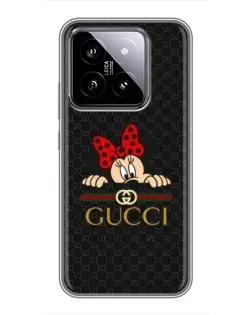 Чохол для Xiaomi 14 з картинкою «Мінні Маус Gucci — чорний» Чохол для Xiaomi 14 з картинкою «Мінні Маус Gucci — чорний»