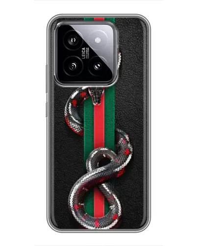 Чохол для Xiaomi 14 з картинкою «Gucci — змія на смузі» Чохол для Xiaomi 14 з картинкою «Gucci — змія на смузі»