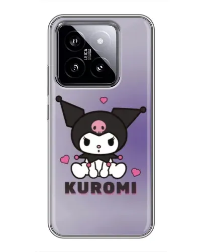 Чехол для Xiaomi 14 с картинкой «Kuromi — фиолетовый арт»