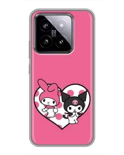 Чехол для Xiaomi 14 с картинкой «Kuromi и My Melody»
