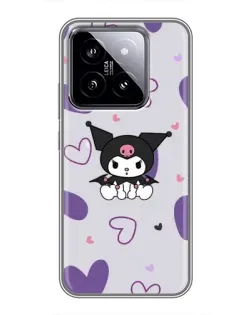 Чехол для Xiaomi 14 с картинкой «Kuromi и лавандовые сердца» Чехол для Xiaomi 14 с картинкой «Kuromi и лавандовые сердца»