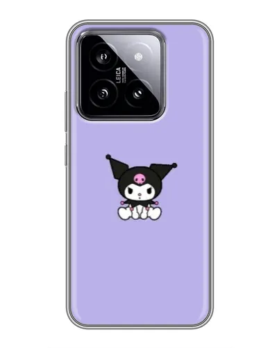 Чехол для Xiaomi 14 с картинкой «Kuromi — фиолетовый минимализм»