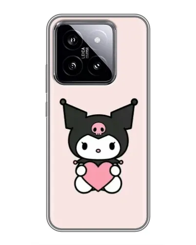 Чехол для Xiaomi 14 с картинкой «Kuromi и сердце»
