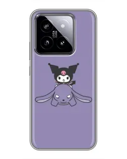 Чехол для Xiaomi 14 с картинкой «Kuromi на лиловом фоне» Чехол для Xiaomi 14 с картинкой «Kuromi на лиловом фоне»