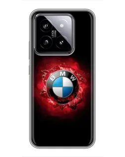 Чехол для Xiaomi 14 с картинкой «Логотип BMW — вспышка»