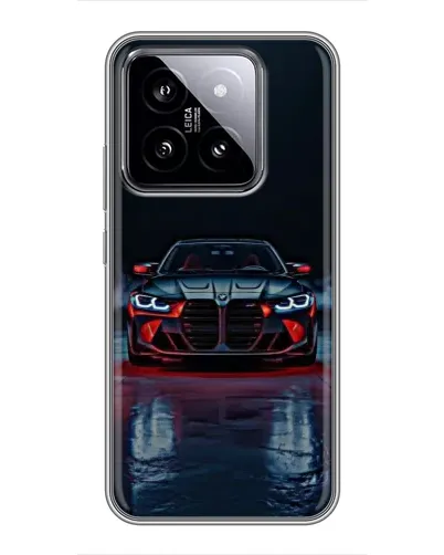 Чехол для Xiaomi 14 с картинкой «BMW на мокрой дороге»
