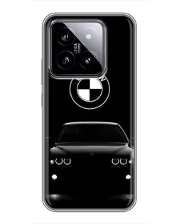 Чехол для Xiaomi 14 с картинкой «BMW — взгляд из темноты»