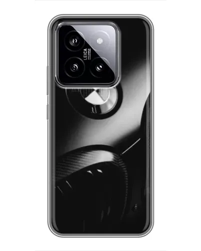 Чехол для Xiaomi 14 с картинкой «Эмблема BMW — макро»
