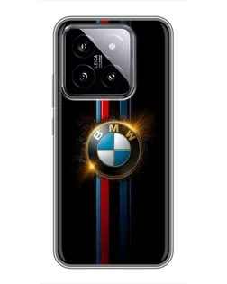Чехол для Xiaomi 14 с картинкой «BMW M-Power неон»