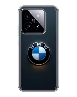 Чехол для Xiaomi 14 с картинкой «Логотип BMW — минимализм»