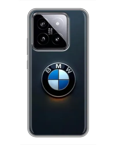 Чехол для Xiaomi 14 с картинкой «Логотип BMW — минимализм»