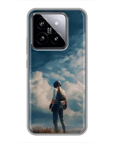 Чохол для Xiaomi 14 з картинкою «Герой PUBG на скелі» Чохол для Xiaomi 14 з картинкою «Герой PUBG на скелі»