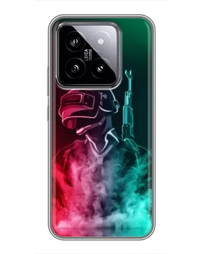 Чохол для Xiaomi 14 з картинкою «PUBG — вогняний воїн» Чохол для Xiaomi 14 з картинкою «PUBG — вогняний воїн»