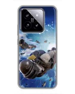 Чохол для Xiaomi 14 з картинкою «Десант PUBG — стрибок» Чохол для Xiaomi 14 з картинкою «Десант PUBG — стрибок»