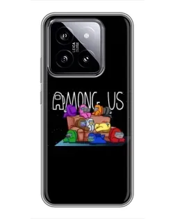 Чохол для Xiaomi 14 з картинкою «Логотип Among Us»
