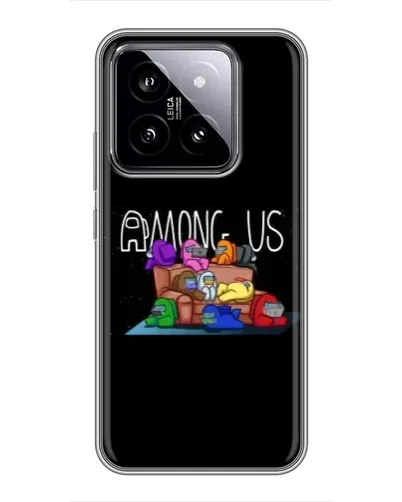 Чехол для Xiaomi 14 с картинкой «Логотип Among Us»