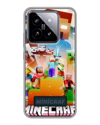 Чехол для Xiaomi 14 с картинкой «Minecraft герои игры»