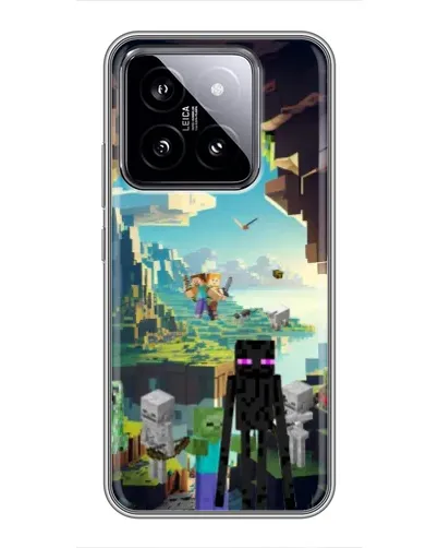 Чехол для Xiaomi 14 с картинкой «Эндермен в лесу»
