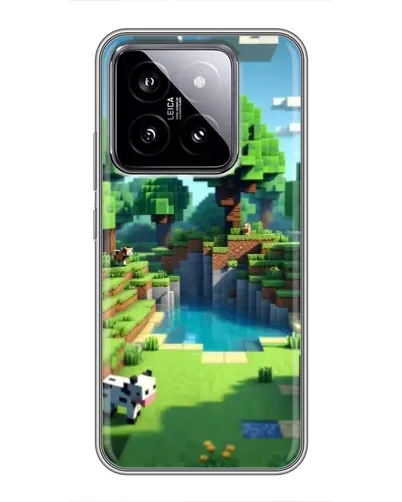 Чехол для Xiaomi 14 с картинкой «Minecraft летний день»