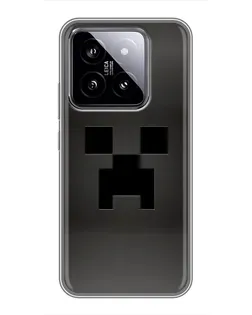 Чехол для Xiaomi 14 с картинкой «Черный крипер градиент»