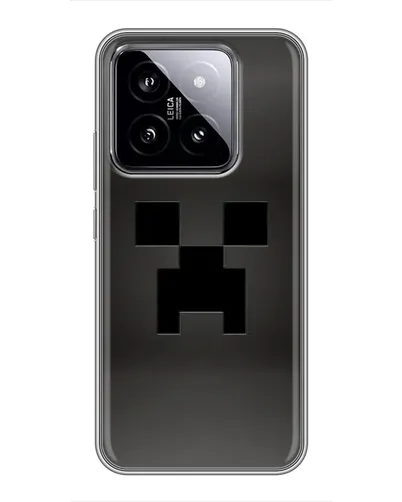 Чехол для Xiaomi 14 с картинкой «Черный крипер градиент»