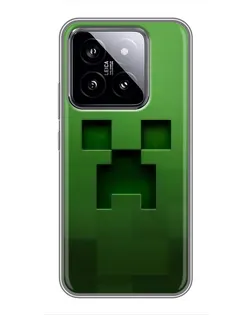 Чехол для Xiaomi 14 с картинкой «Крипер микро-дизайн»