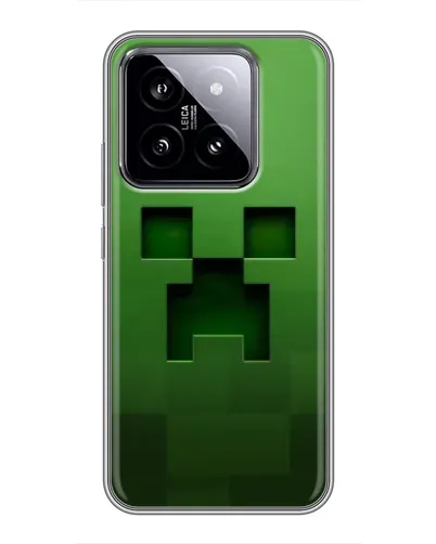 Чехол для Xiaomi 14 с картинкой «Крипер микро-дизайн»