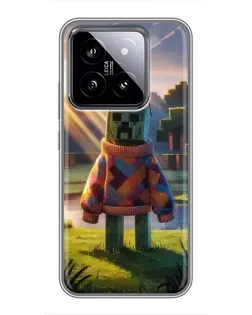 Чехол для Xiaomi 14 с картинкой «Крипер в свитере»