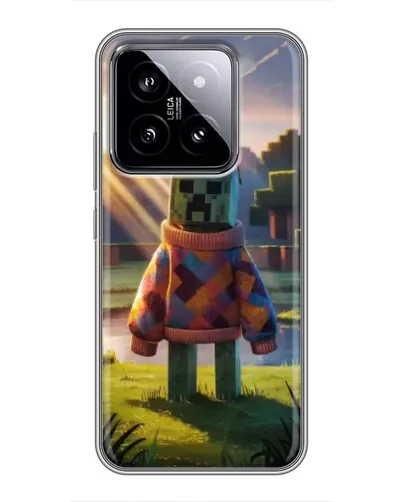 Чехол для Xiaomi 14 с картинкой «Крипер в свитере»