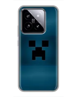 Чехол для Xiaomi 14 с картинкой «Крипер текстура»