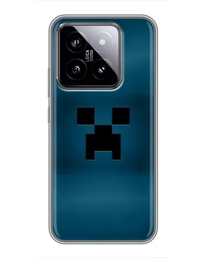 Чехол для Xiaomi 14 с картинкой «Крипер текстура»