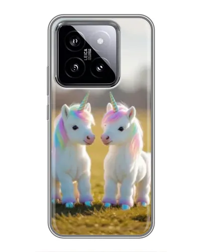 Чехол для Xiaomi 14 с картинкой «Пара единорогов» Чехол для Xiaomi 14 с картинкой «Пара единорогов»